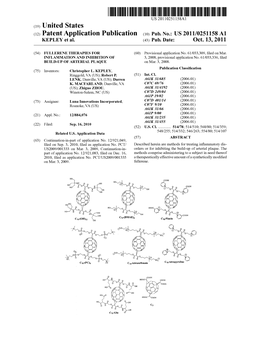 (12) Patent Application Publication (10) Pub. No.: US 2011/0251158 A1 KEPLEY Et Al