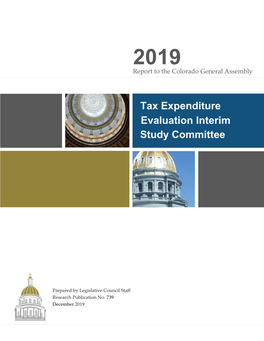 Tax Expenditure Evaluation Interim Study Committee