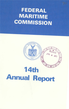 14Th Annual Report for Fiscal Year 1975