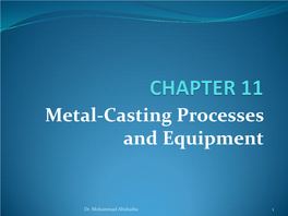 Metal-Casting Processes and Equipment