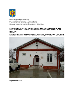 Esmp) Mizil Fire-Fighting Detachment, Prahova County