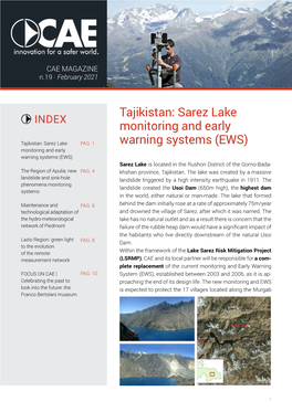 Tajikistan: Sarez Lake Monitoring and Early