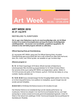 Art Week 2018 22.-27