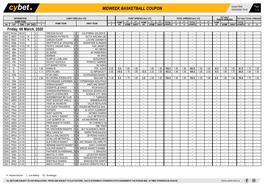 Midweek Basketball Coupon 03/03/2020 10:43 1 / 2