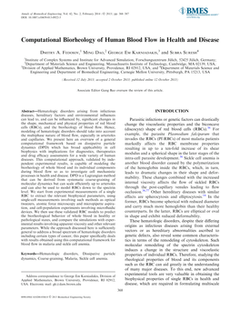 Computational Biorheology of Human Blood Flow in Health and Disease