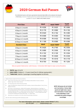 2020 German Rail Passes