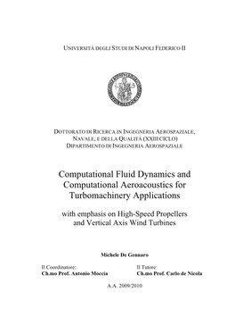 Computational Fluid Dynamics and Computational Aeroacoustics for Turbomachinery Applications