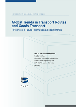 Global Trends in Transport Routes and Goods Transport: Influence on Future International Loading Units