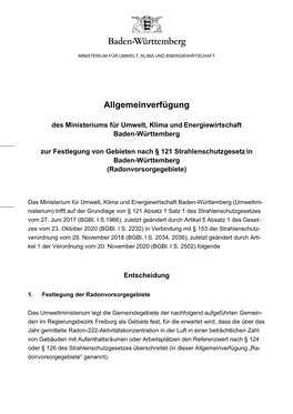 Allgemeinverfügung