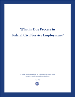 What Is Due Process in the Federal Civil Service Employment?