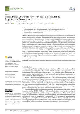 Phase-Based Accurate Power Modeling for Mobile Application Processors