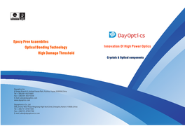 Epoxy Free Assemblies Optical Bonding Technology High Damage