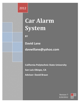 Car Alarm System