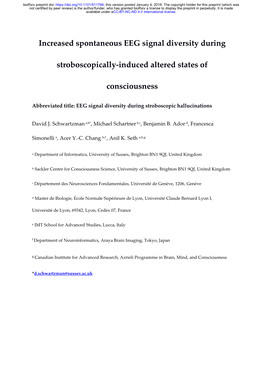 Increased Spontaneous EEG Signal Diversity During