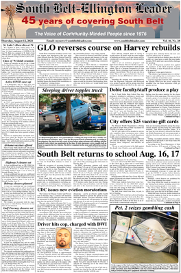 South Belt-Ellington Leader Thursday, August 12, 2021