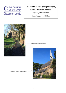 The Joint Benefice of High Hoyland, Scissett and Clayton West. Deanery of Kirkburton