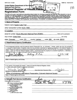 National Register of Hi Xio Registration Form