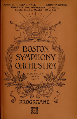 Boston Symphony Orchestra Concert Programs, Season 46,1926-1927, Trip