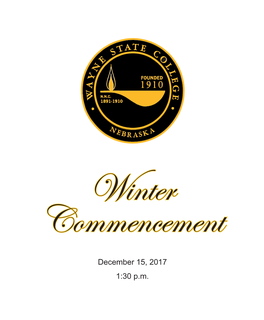 Commencement Program – Winter 2017