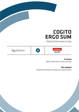 COGITO ERGO SUM Political Think Tanks in Italy