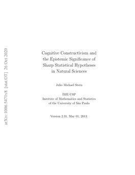 Cognitive Constructivism and the Epistemic Significance Of