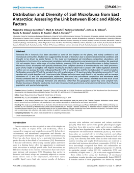 Distribution and Diversity of Soil Microfauna from East Antarctica: Assessing the Link Between Biotic and Abiotic Factors