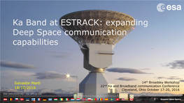 Ka Band at ESTRACK: Expanding Deep Space Communication Capabilities