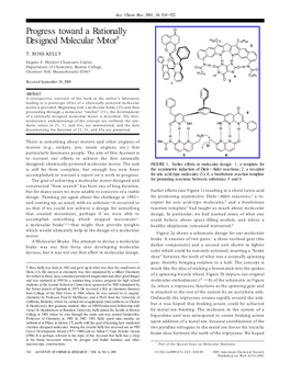 Progress Toward a Rationally Designed Molecular Motor†