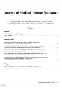 Journal of Medical Internet Research