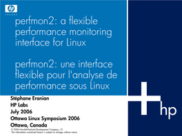 A Flexible Performance Monitoring Interface for Linux