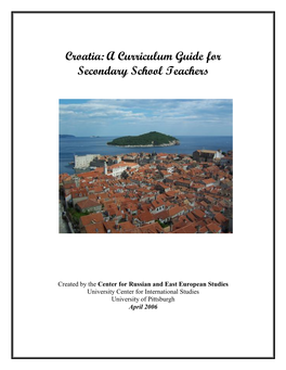 Croatia: a Curriculum Guide for Secondary School Teachers