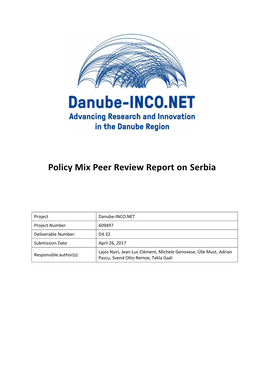 Policy Mix Peer Review Report on Serbia