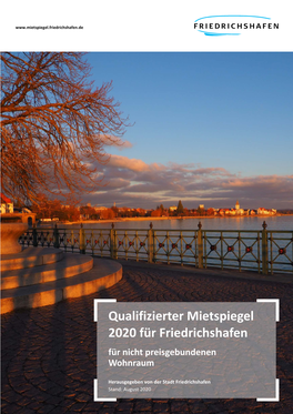 Qualifizierter Mietspiegel 2020 Für Friedrichshafen Für Nicht Preisgebundenen Wohnraum