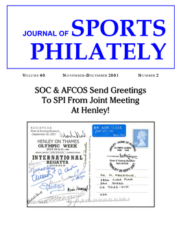 SOC & AFCOS Send Greetings to SPI from Joint Meeting at Henley!