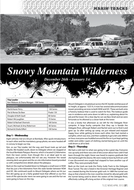 Snowy Mountain Wilderness December 26Th - January 1St