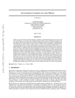 Accessible Carbon on the Moon