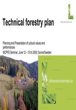 Technical Forestry Plan