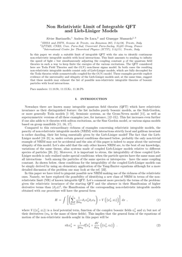 Non Relativistic Limit of Integrable QFT and Lieb-Liniger Models