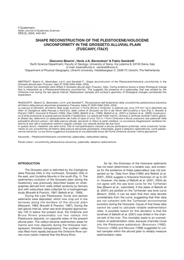 Shape Reconstruction of the Pleistocene/Holocene Unconformity in the Grosseto Alluvial Plain (Tuscany, Italy)