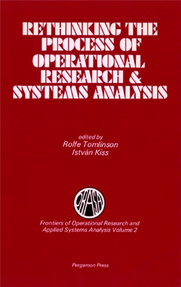 Rethinking the Process of Operational Research and Systems Analysis