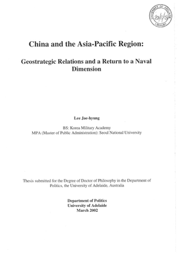 China and the Asia-Pacific Region