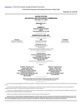 United States Securities and Exchange Commission Form