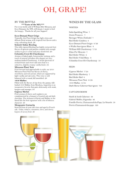 Check out Our Wine List