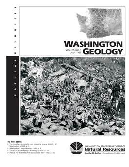 Washington Geology, July 1999