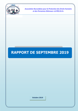 Rapport De Septembre 2019