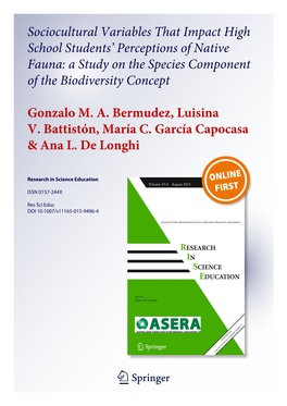 Sociocultural Variables That Impact High School Students’ Perceptions of Native Fauna: a Study on the Species Component of the Biodiversity Concept