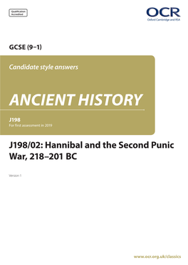 Hannibal and the Second Punic War, 218-201 BC