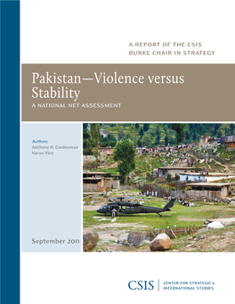 Pakistan--Violence Versus Stability
