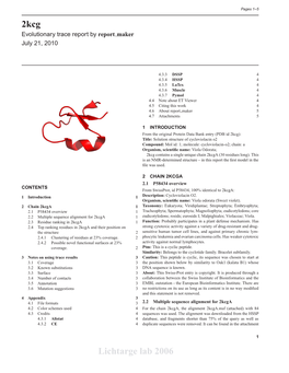 2Kcg Lichtarge Lab 2006