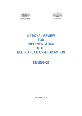 National Review for Implementation of the Beijing Platform for Action